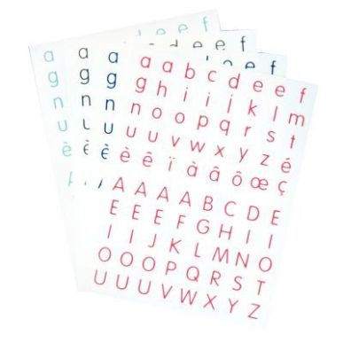 Achetez Pochette de 320 gommettes adhésives Alphabet 4 couleurs assorties MAJ4ALPHA CLEOPATRE pas c..