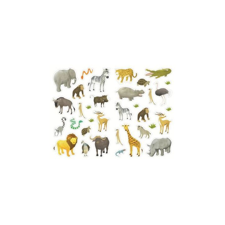 Pochette de 408 gommettes les animaux sauvages, adhésives repositionnables AE009 O LES IMAGER