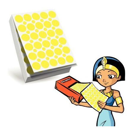 Achetez Recharge pour Ecopack de 3000 gommettes rondes jaune RECH-60R20/JAUNE CLEOPATRE pas cher sur..