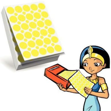 Achetez Recharge pour Ecopack de 3000 gommettes rondes jaune RECH-60R20/JAUNE CLEOPATRE pas cher sur..