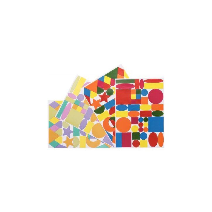 Pochette de 950 maxi gommettes adhésives repositionnables formes géométriques MAJ28902