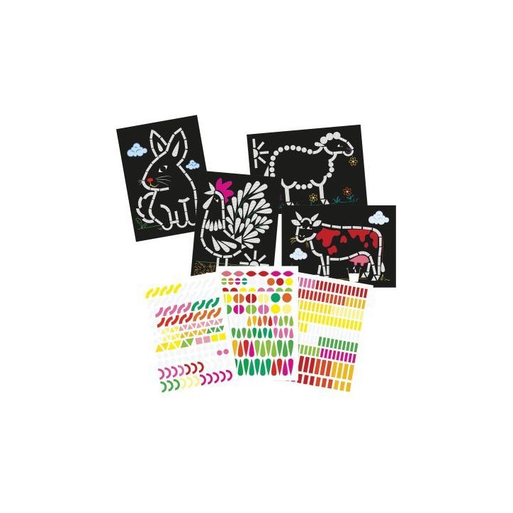 Ateliers gommettes animaux ferme AF036C MY MANDARI CLAIREFONTAINE