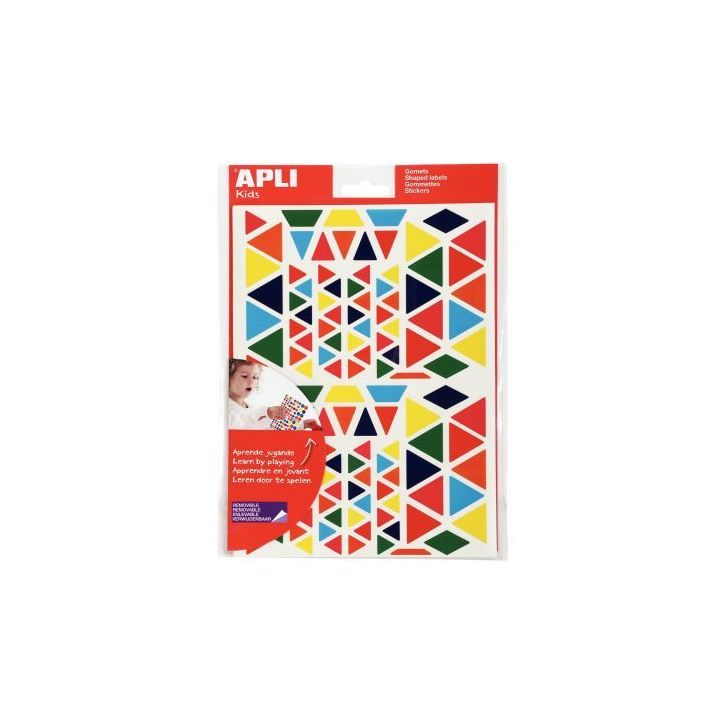 Blister de 2400 gommettes adhésives géométriques triangle 101636 AGIPA