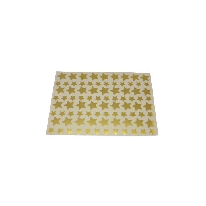 Pochette de 672 gommettes étoiles métallisées or MAJ27353