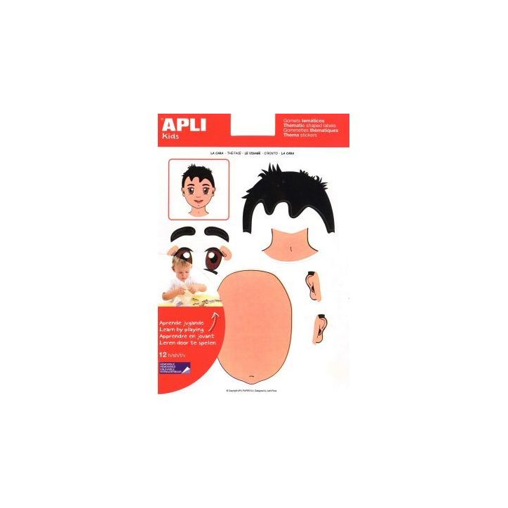 Pochette de 144 gommettes visage repositionnables 11927 APLI KIDS APLI