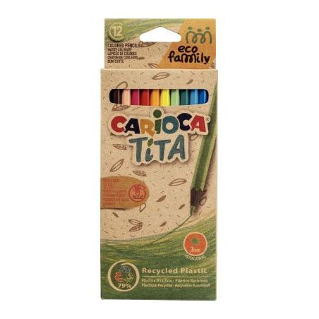 Achetez Pochette de 12 crayons de couleurs Éco family Tita 43097 CARIOCA pas cher sur Ma Rentrée S..