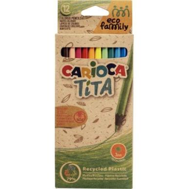 Achetez Pochette de 12 crayons de couleurs Éco family Tita 43097 CARIOCA pas cher sur Ma Rentrée S..