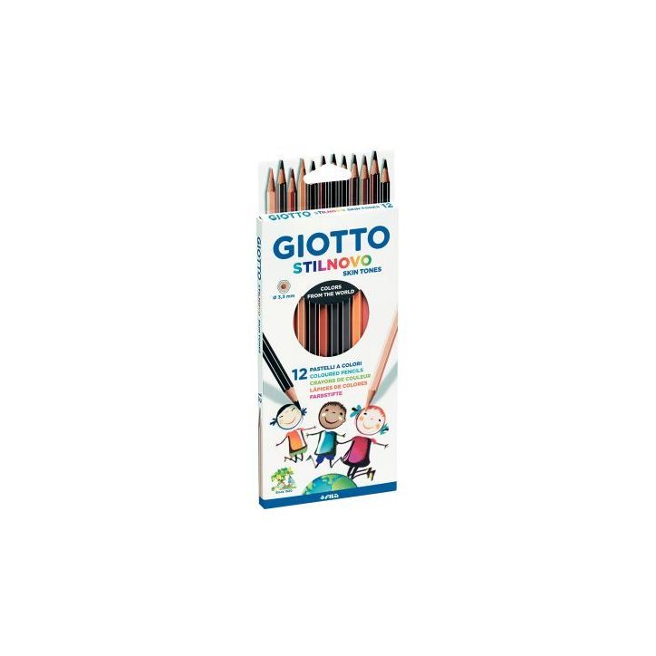 Etui 12 crayons Stilnovo tons peaux F25740000 STILNOVO GIOTTO
