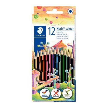 Achetez Etui de 12 crayons de couleur Noris colour 185 couleurs assortis 185 C12 NORIS STAEDTLER pas..