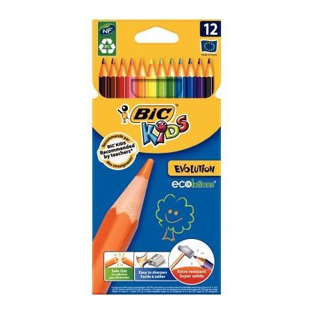 Achetez Etui carton recyclé de 12 crayons de couleurs assorties Évolution 17,5 cm 82902912 EVOLUTI..