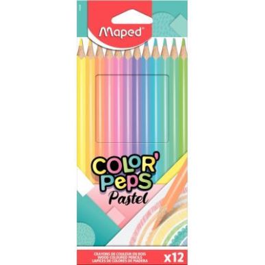 Achetez Pochette de 12 crayons de couleur pastel Color'Peps 832069FC MAPED pas cher sur Ma Rentrée ..