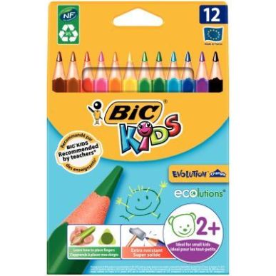 Achetez Etui de 12 crayons de couleurs Évolution triangulaire pointe moyenne 82973511 EVOLUTION BIC..
