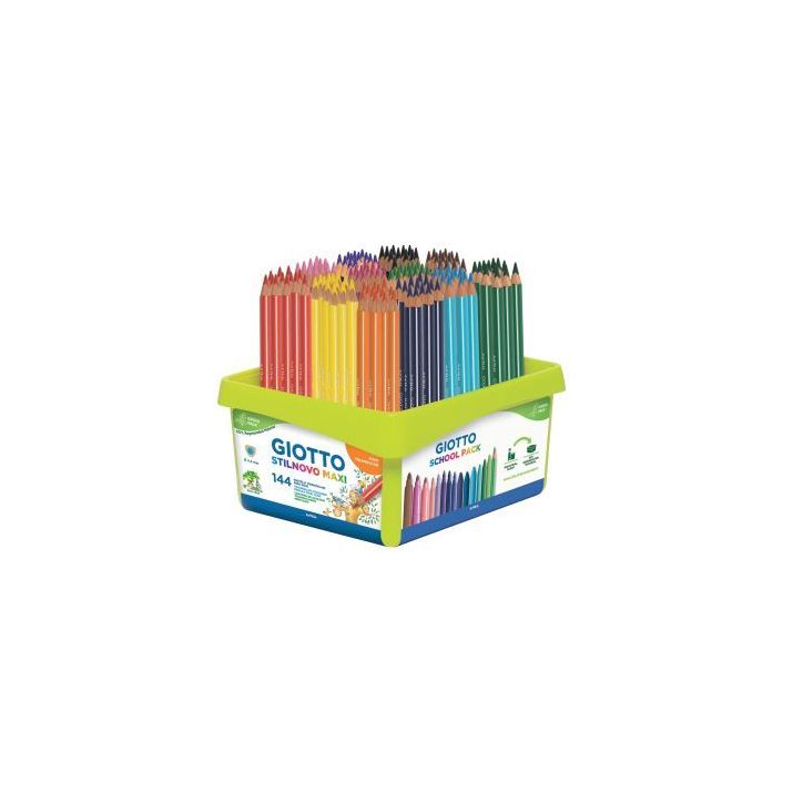 Schoolpack de 144 crayons de couleur Stinovo Maxi F226400 GIOTTO