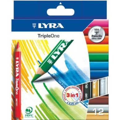 Achetez Etui carton de 12 crayons Triple One 6,25mm assorties L3641121 LYRA pas cher sur Ma Rentrée..