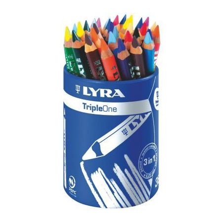 Achetez Pot rond plastique de 36 crayons de couleur aquarellables Triple One L3643360 LYRA pas cher ..