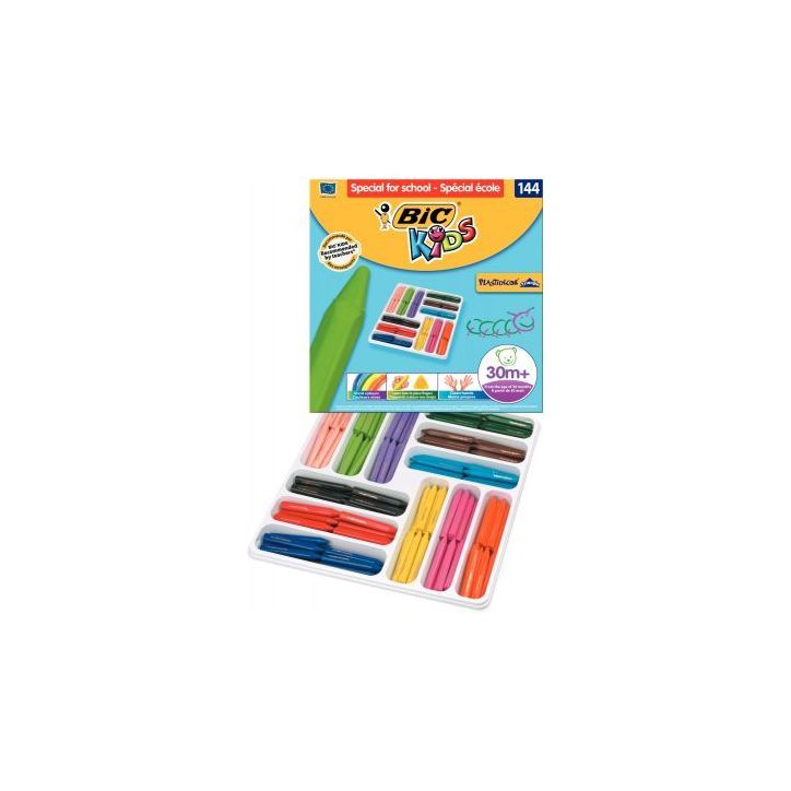 Classpack de 144 craies Plastidécor triangulaires 8878332 BIC KIDS BIC