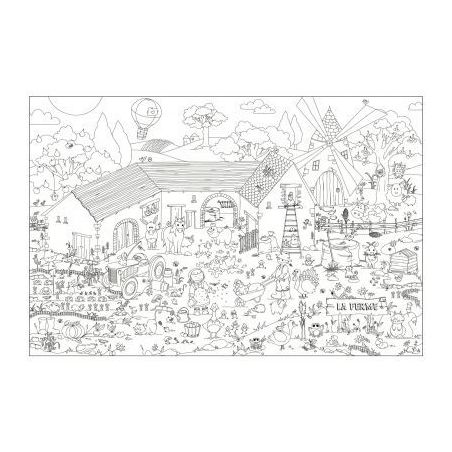 Achetez Coloriage geant ferme PAPCOLORGFERME pas cher sur Ma Rentrée Scolaire