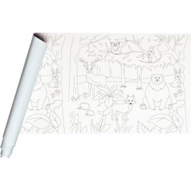 Achetez Rouleau fresque à  peindre pré-dessiné la forêt rouleau 10 x 0.5 m papier REH 120g 3418..