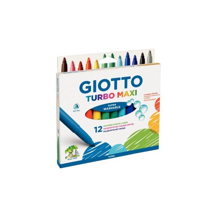 Lot de 10 pochettes de 12 feutres Turbo Maxi dont 1 gratuite LOT INTERNE GIOTTO