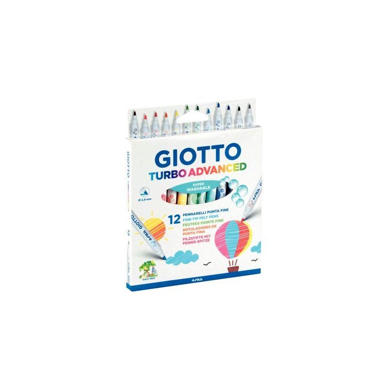 Achetez Etui de 12 feutres Giotto Turbo Advanced pointe moyenne F426000 GIOTTO pas cher sur Ma Rentr..
