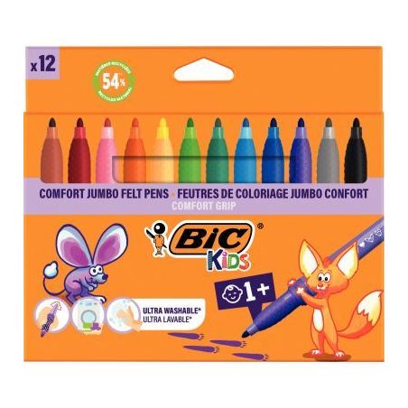 Achetez Lot de 12 pochettes de 12 feutres confort dont 2 gratuits 523589 BIC pas cher sur Ma Rentré..