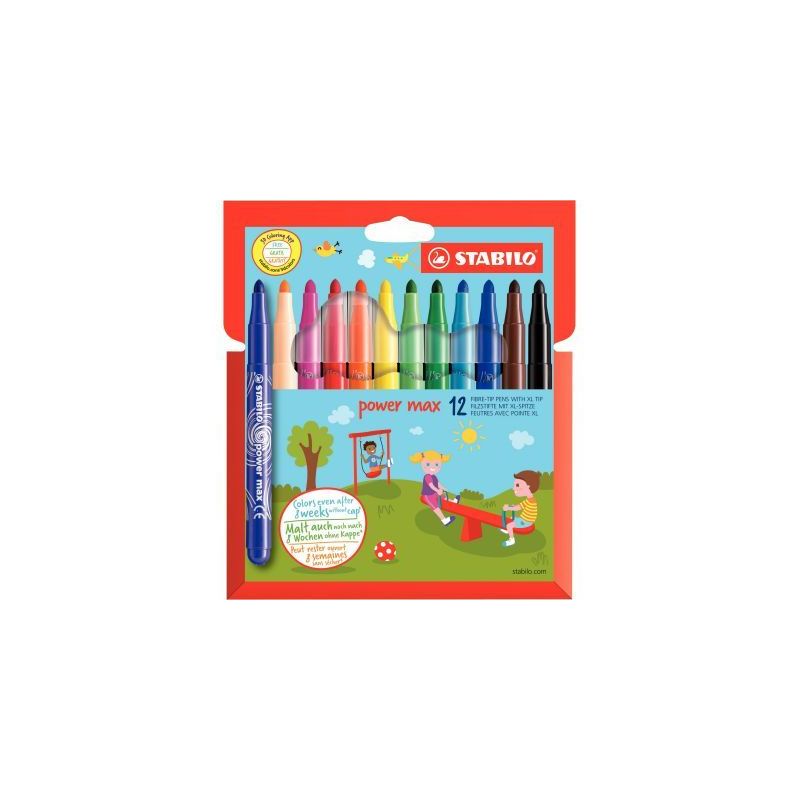 Achetez Lot de 12 pochettes de 12 feutres PowerMax assortis dont 1 gratuite LOT INTERNE STABILO pas .. Achetez Lot de 12 pochettes de 12 feutres PowerMax assortis dont 1 gratuite LOT INTERNE STABILO pas ..