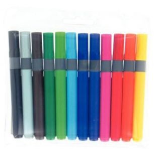 Achetez Pochette de 12 feutres pointe large couleurs assorties 7291 WT 12 pas cher sur Ma Rentrée S..
