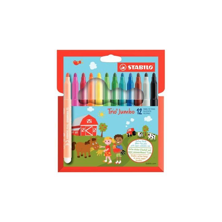 Etui de 12 feutres trio jumbo 380/12 STABILO