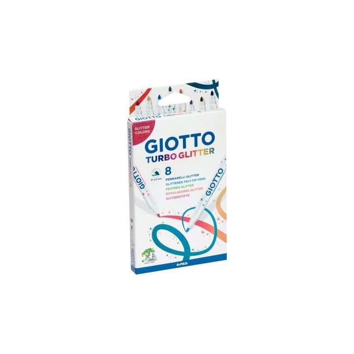 Boîte de 8 feutres Turbo Glitter F425800 GIOTTO