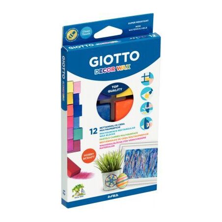 Achetez Etui de 12 craies cire rectangulaire assorties F442000 GIOTTO pas cher sur Ma Rentrée Scola..