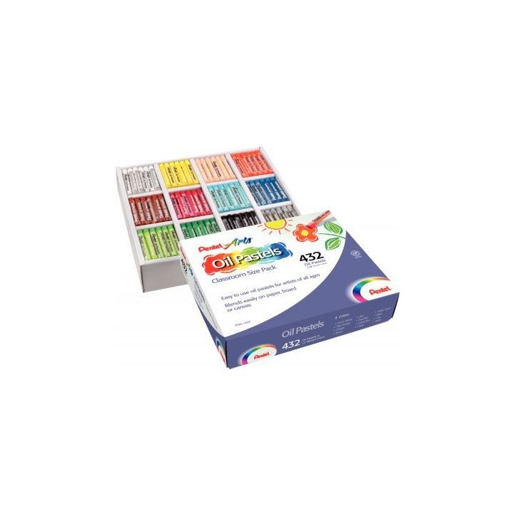 Classpack de 432 pastels à l'huile 8 mm PHN4-12CP PENTEL