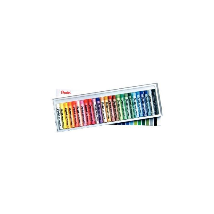 Boîte de 25 craies Pastel à l'huile diamètre 8mm PHN-25U PENTEL