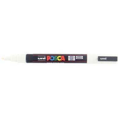 Achetez Marqueur pointe fine conique blanc PC3M BL POSCA UNIBALL pas cher sur Ma Rentrée Scolaire