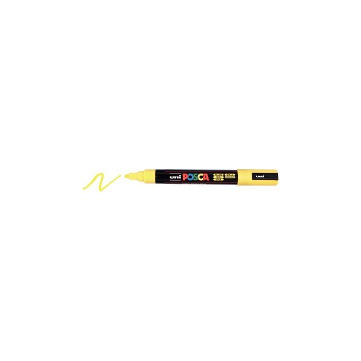 Marqueur pointe moyenne conique  jaune PC5M J POSCA UNIBALL