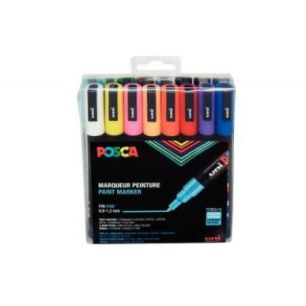 Achetez Pochette de 16 marqueurs pointe fine conique 1,5 mm couleurs assorties PC3M/16AASS21 POSCA U..
