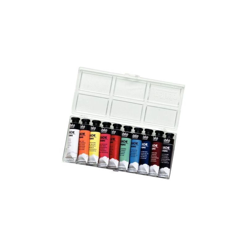 Achetez Boîte 10 tubes 10ml de gouache en pâte couleurs assorties 678000 PEBEO pas cher sur Ma Ren..