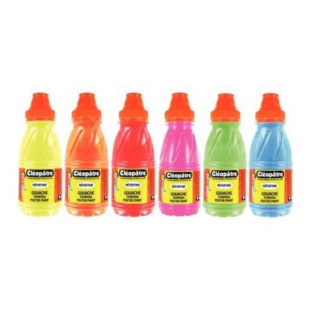 Achetez Lot de 6 flacons 250ml de gouache Néfertari fluo PGN250X6F CLEOPATRE pas cher sur Ma Rentr ..