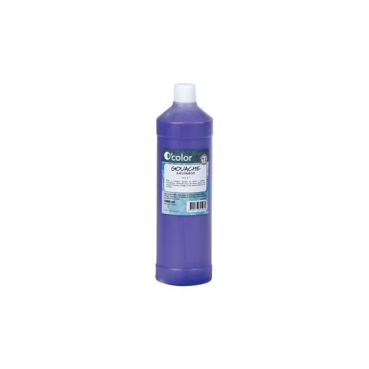 Flacon 1 litre de gouache liquide économique O'COLOR violet 07882