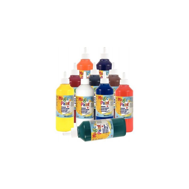 Achetez Carton de 10 flacons 500ml de peinture MAGIC PAINT COLBC50090 pas cher sur Ma Rentrée Scola..