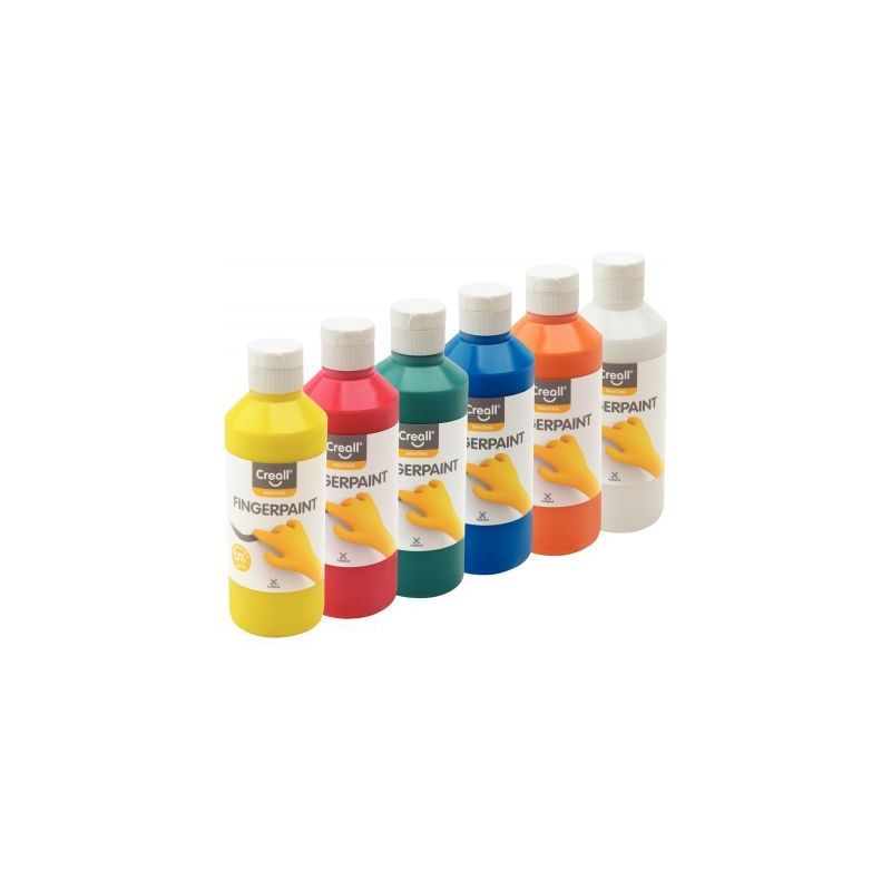 Achetez Carton de 6 flacons 250ml de gouache aux doigts assortis 07835 CREALL pas cher sur Ma Rentr ..