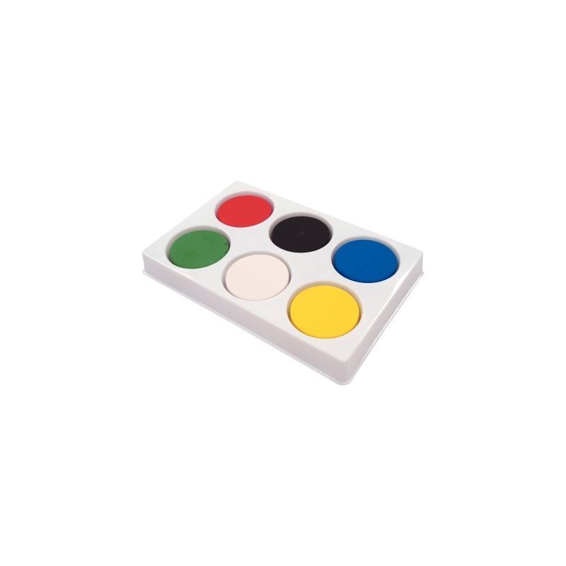 Achetez Palette de 6 galets de gouache assortis, diamètre 44 mm Z1019 pas cher sur Ma Rentrée Scol..