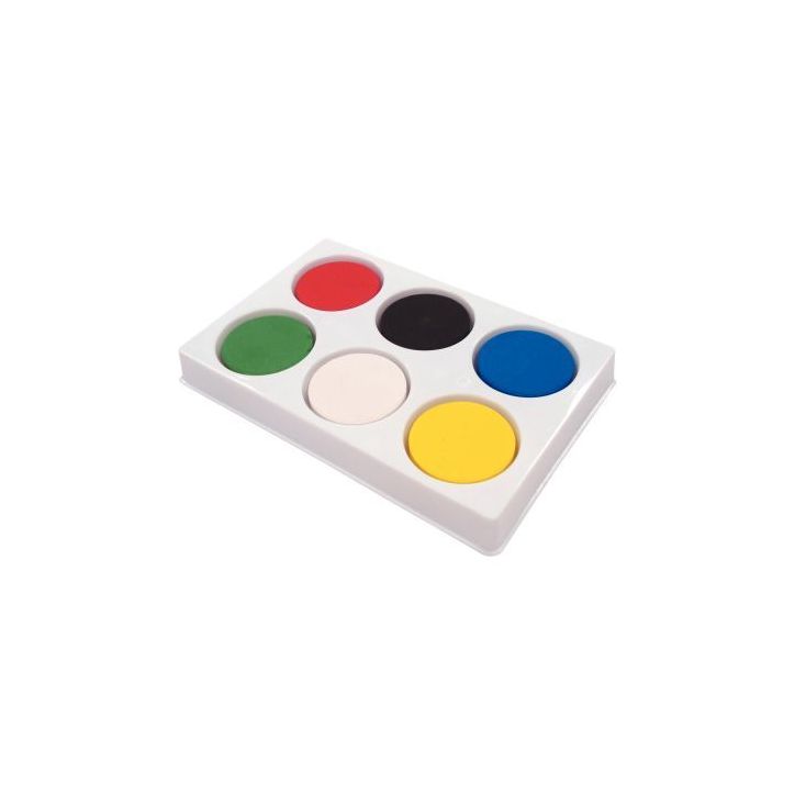 Palette de 6 galets de gouache assortis, diamètre 44 mm Z1019