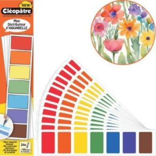 Achetez Carnet distributeur de 24 feuilles de 168 blocs de peintures aquarelles coloris assortis LIV..