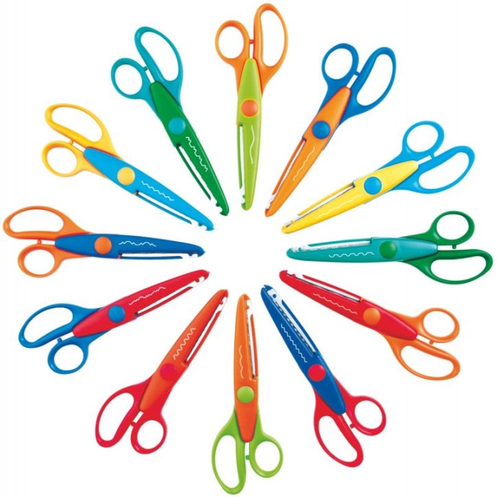 Valisette de 12 ciseaux 16cm à  cranter ADE030063