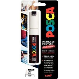 Achetez Blister de 1 marqueur Posca pointe large blanc PC8KX1 PF BL POSCA UNIBALL pas cher sur Ma Re..