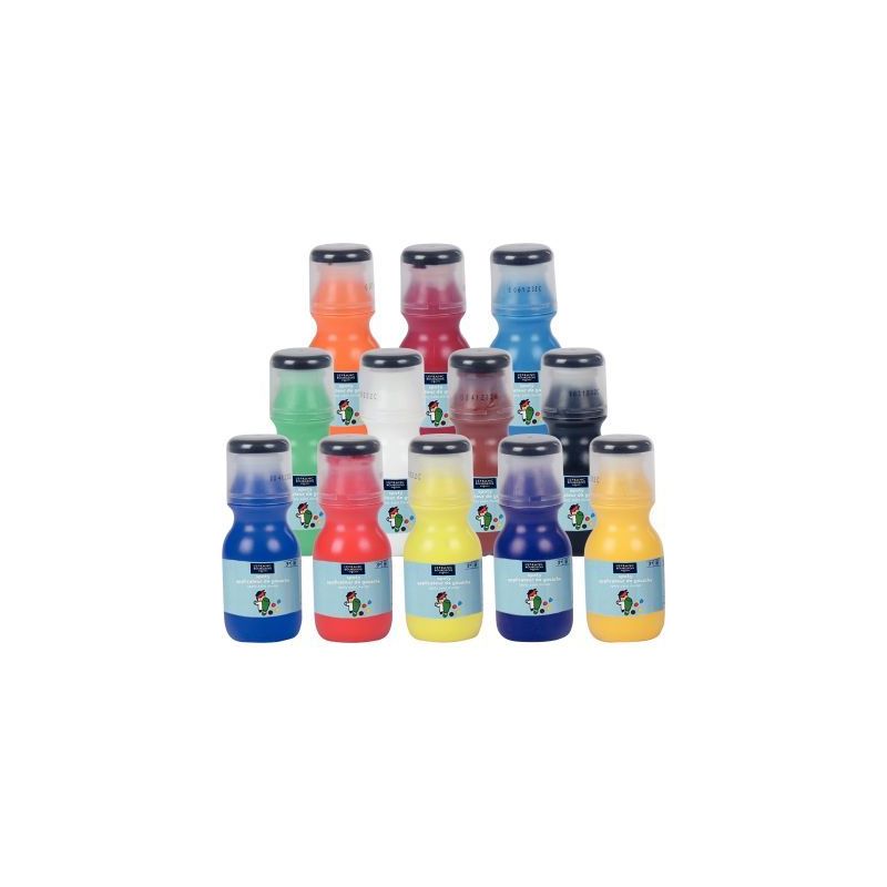 Achetez Assortiment de 12 applicateurs de gouache liquide SPOTY 70ml, couleurs assorties 188374 SPOT..