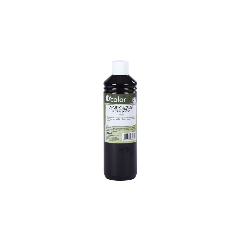 Achetez Flacon 500ml de peinture acrylique O'COLOR, noir ACR500PETNOI_00/28531 O'COLOR pas cher sur ..