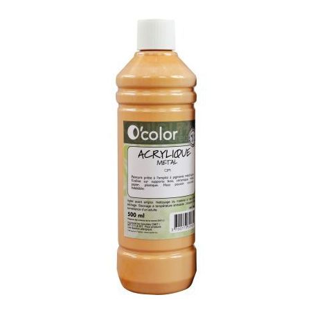 Achetez Flacon de 500 ml de peinture acrylique, coloris métallique or AME500PETOR_00/28523 O'COLOR ..