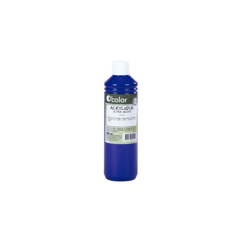 Achetez Flacon 500ml de peinture acrylique O'COLOR, violet 0224 O'COLOR pas cher sur Ma Rentrée Sco..