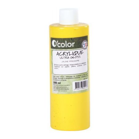 Achetez Flacon 500ml de peinture acrylique O'COLOR, jaune ACR500PETJP_00/28527 O'COLOR pas cher sur ..